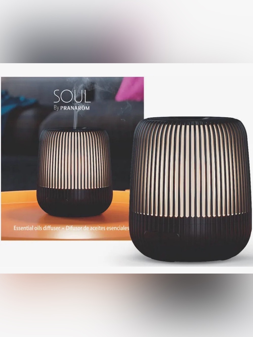 Pranarom Black Ribbed Essential Oil Diffuser